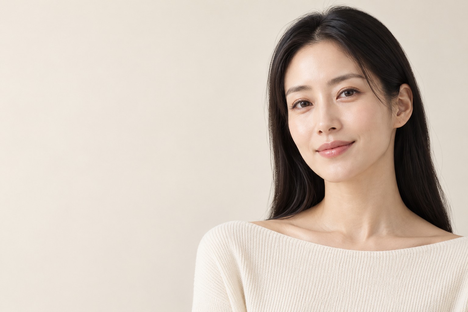 프리미엄 물광주사 페이지 여성 모델